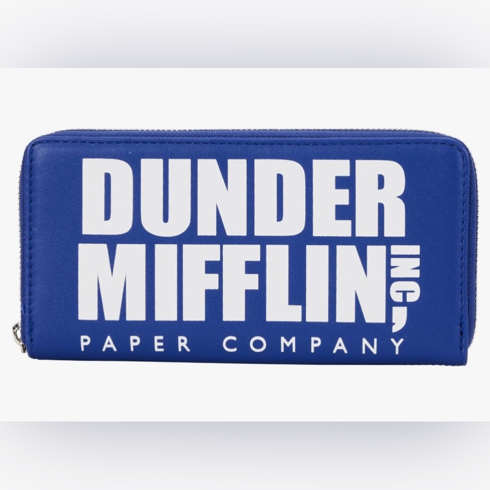 NWT Peacock The Office Dunder Mifflin Inc large zip around wallet